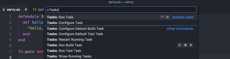 vs code menu screenshot