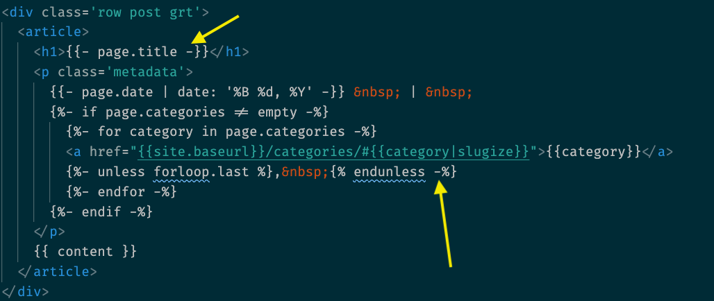 example jekyll template with - characters